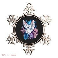 Mystic Cat Skull Floral Ornament thumb 0