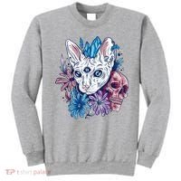 Mystic Cat Skull Floral Sweatshirt thumb 0