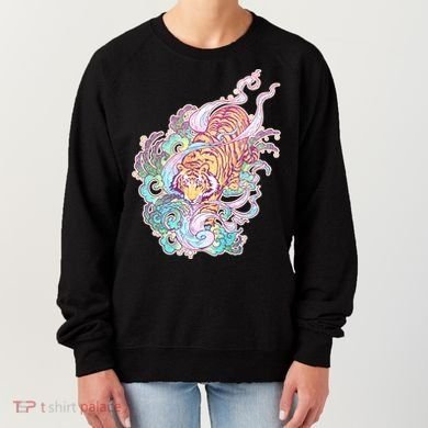 Mystical Tiger Tattoo Design Women's Sweatshirt