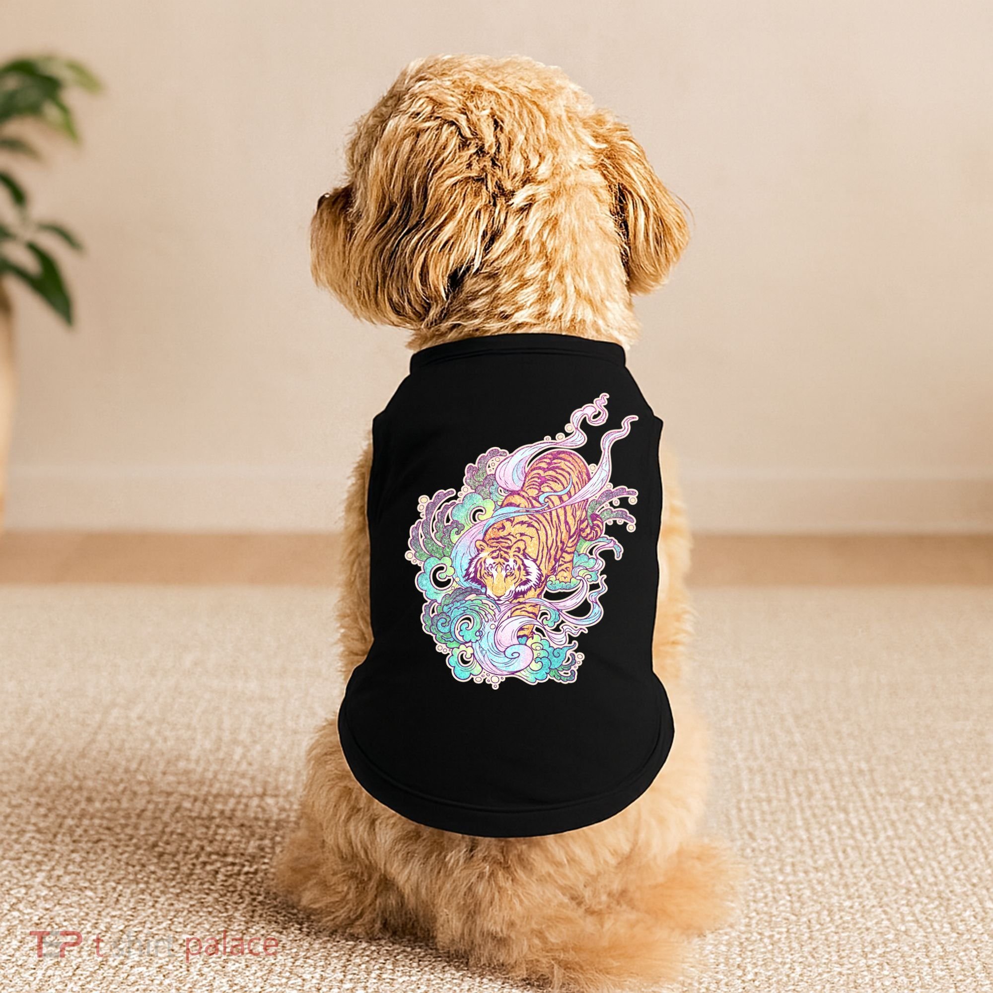 Mystical Tiger Tattoo Design Doggie Tank