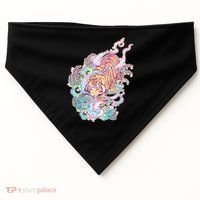 Mystical Tiger Tattoo Design USA-Made Doggie Bandana thumb 0