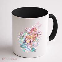 Mystical Tiger Tattoo Design Coffee Mug thumb 1