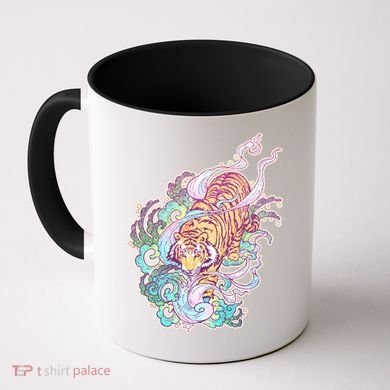 Mystical Tiger Tattoo Design Coffee Mug