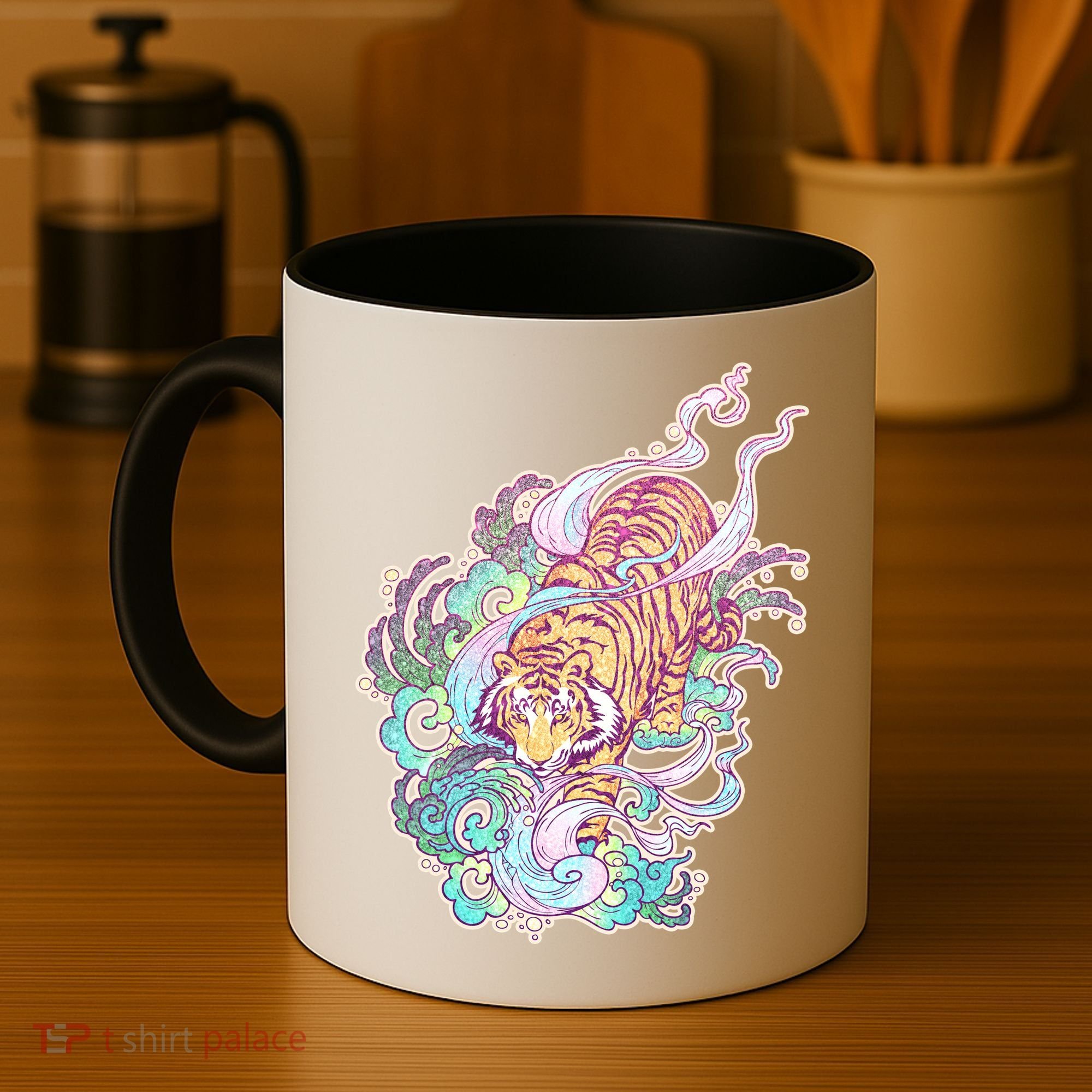 Mystical Tiger Tattoo Design Coffee Mug