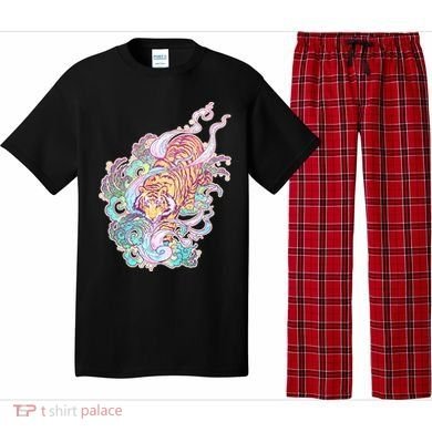 Mystical Tiger Tattoo Design Pajama Set