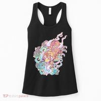 Mystical Tiger Tattoo Design Women's Tank Top thumb 0