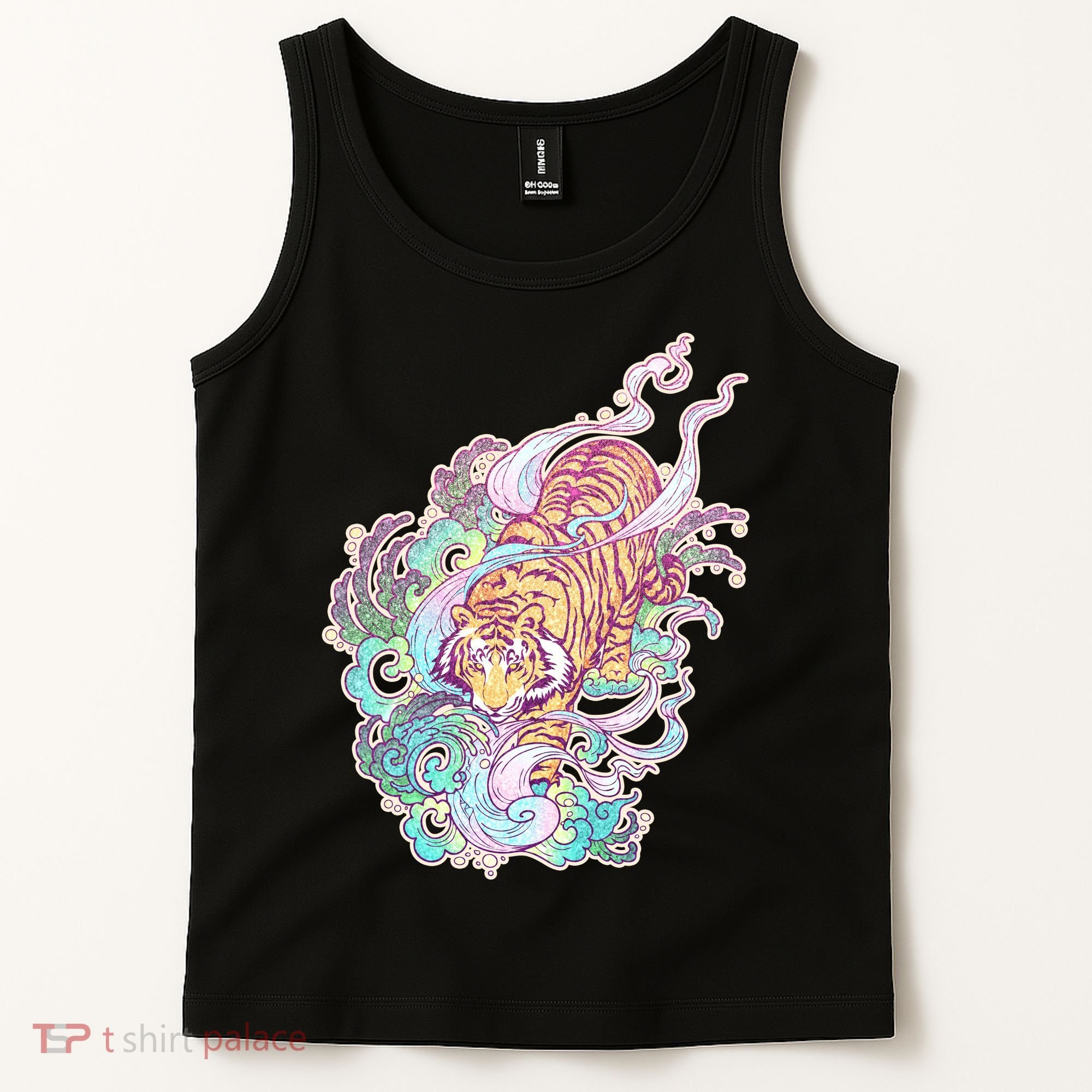 Mystical Tiger Tattoo Design Tank Top