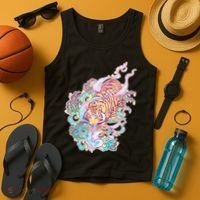 Mystical Tiger Tattoo Design Tank Top thumb 4