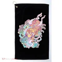 Mystical Tiger Tattoo Design Golf Towel thumb 0