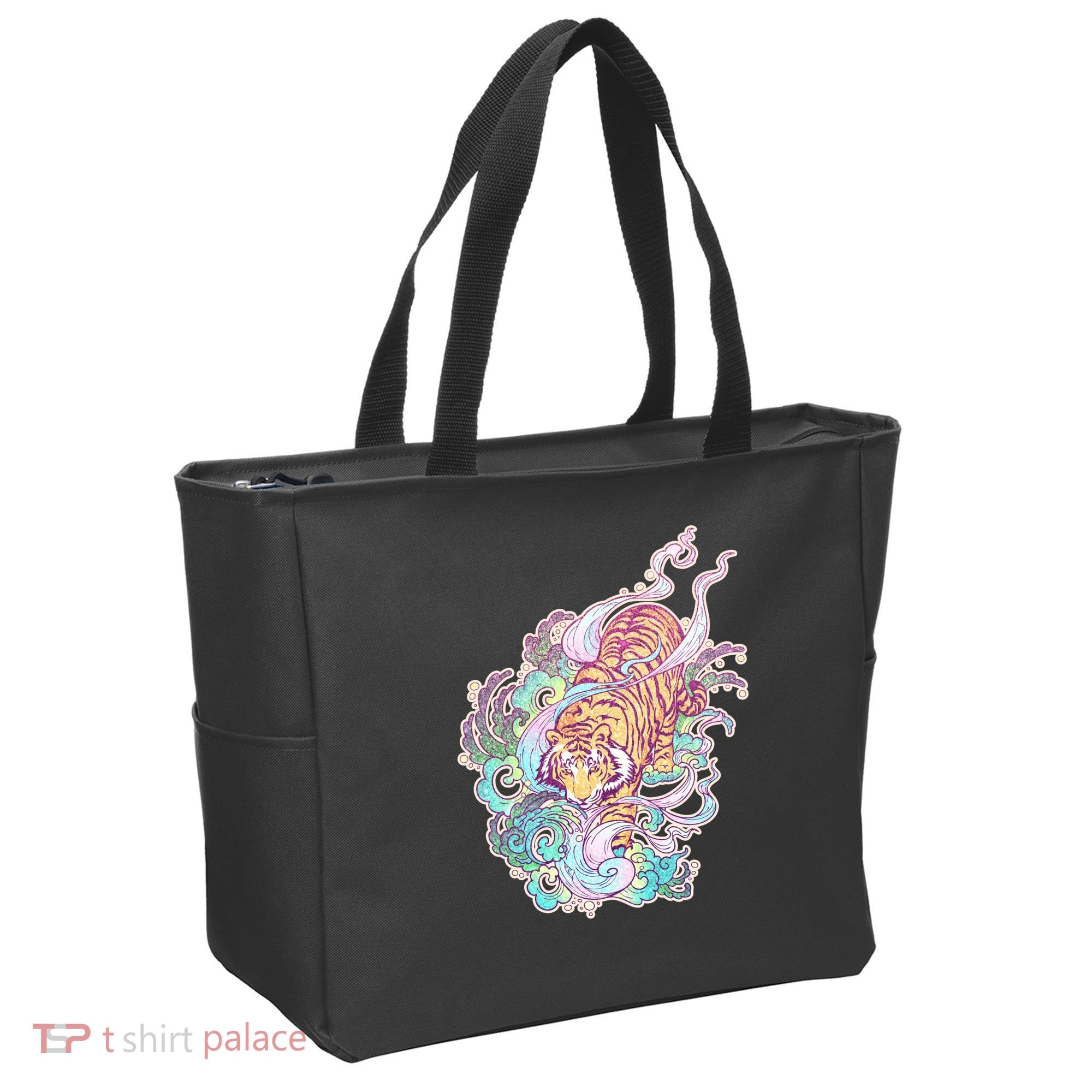Mystical Tiger Tattoo Design Tote Bag
