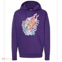 Mystical Tiger Tattoo Design Hoodie thumb 0