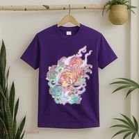 Mystical Tiger Tattoo Design T-Shirt thumb 2