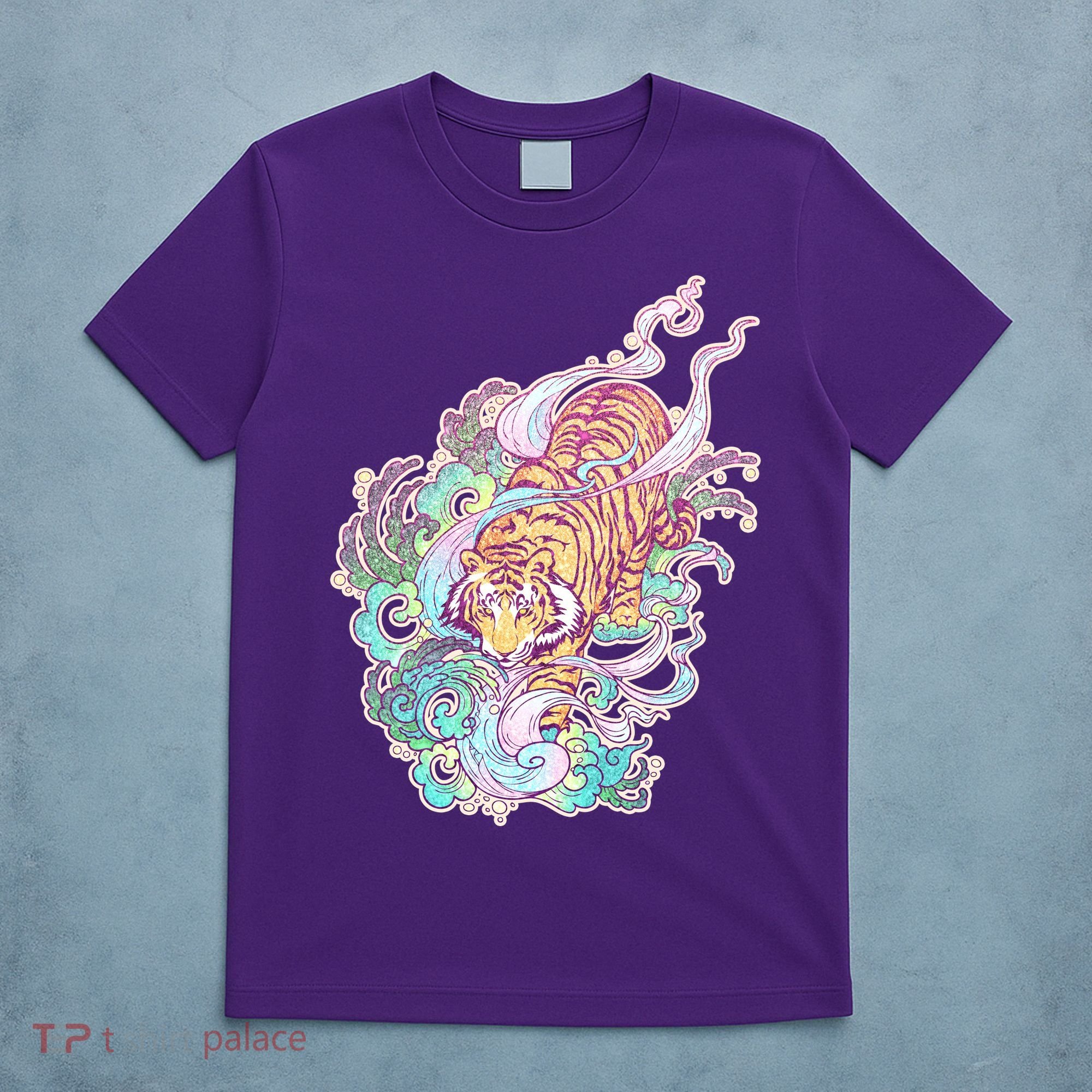 Mystical Tiger Tattoo Design T-Shirt