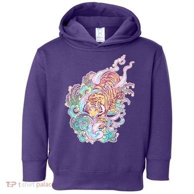 Mystical Tiger Tattoo Design Toddler Hoodie