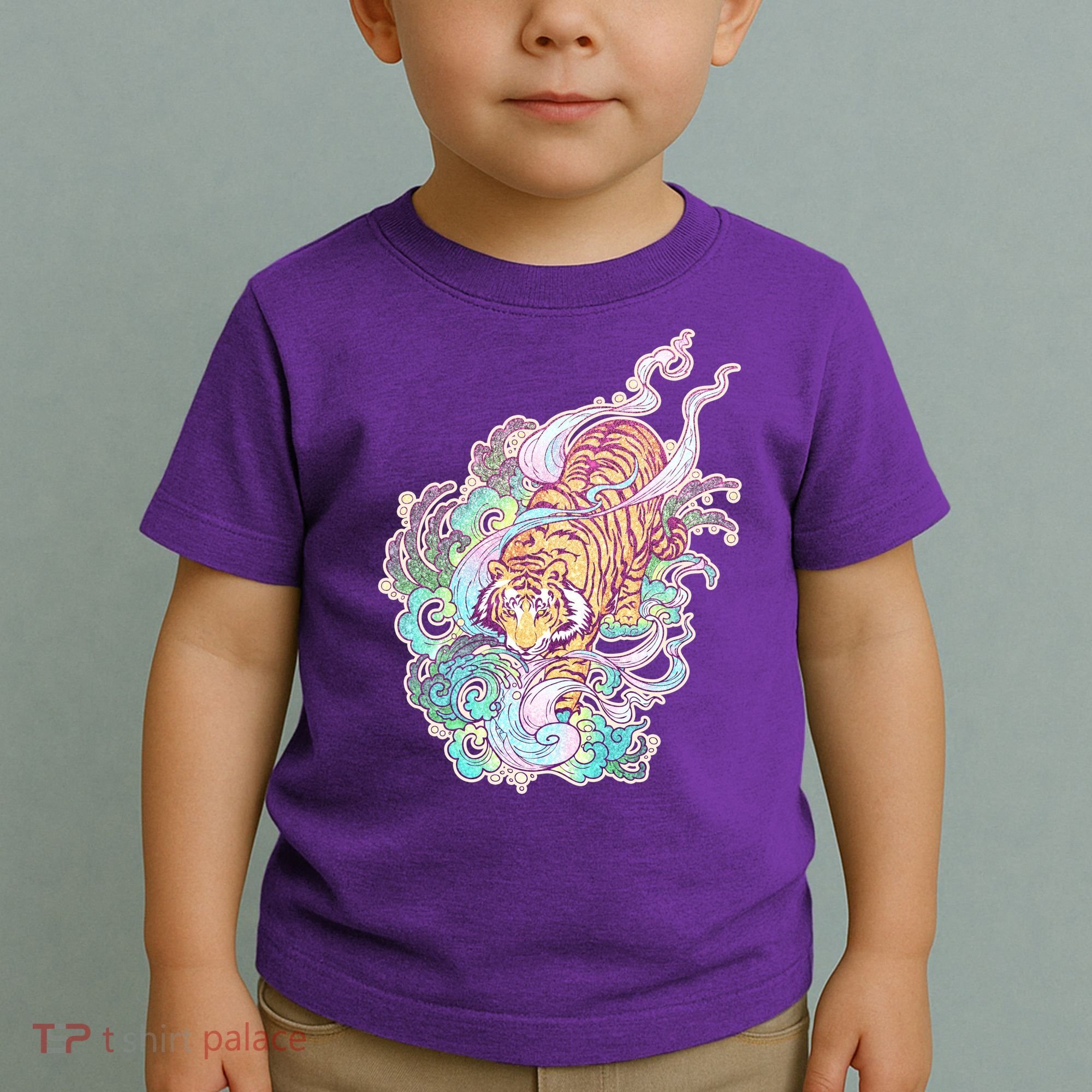 Mystical Tiger Tattoo Design Toddler T-Shirt