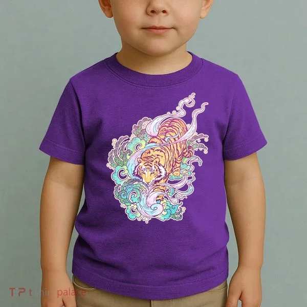 Mystical Tiger Tattoo Design Toddler T-Shirt