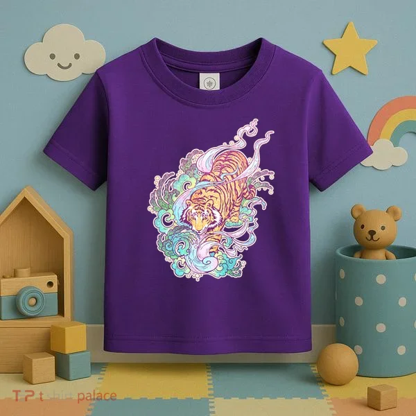 Mystical Tiger Tattoo Design Toddler T-Shirt