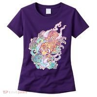 Mystical Tiger Tattoo Design Women's T-Shirt thumb 0