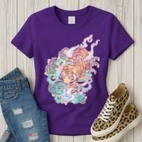 Mystical Tiger Tattoo Design Women's T-Shirt thumb 3