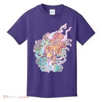 Mystical Tiger Tattoo Design Kids T-Shirt thumb 0