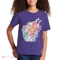 Mystical Tiger Tattoo Design Kids T-Shirt thumb 2