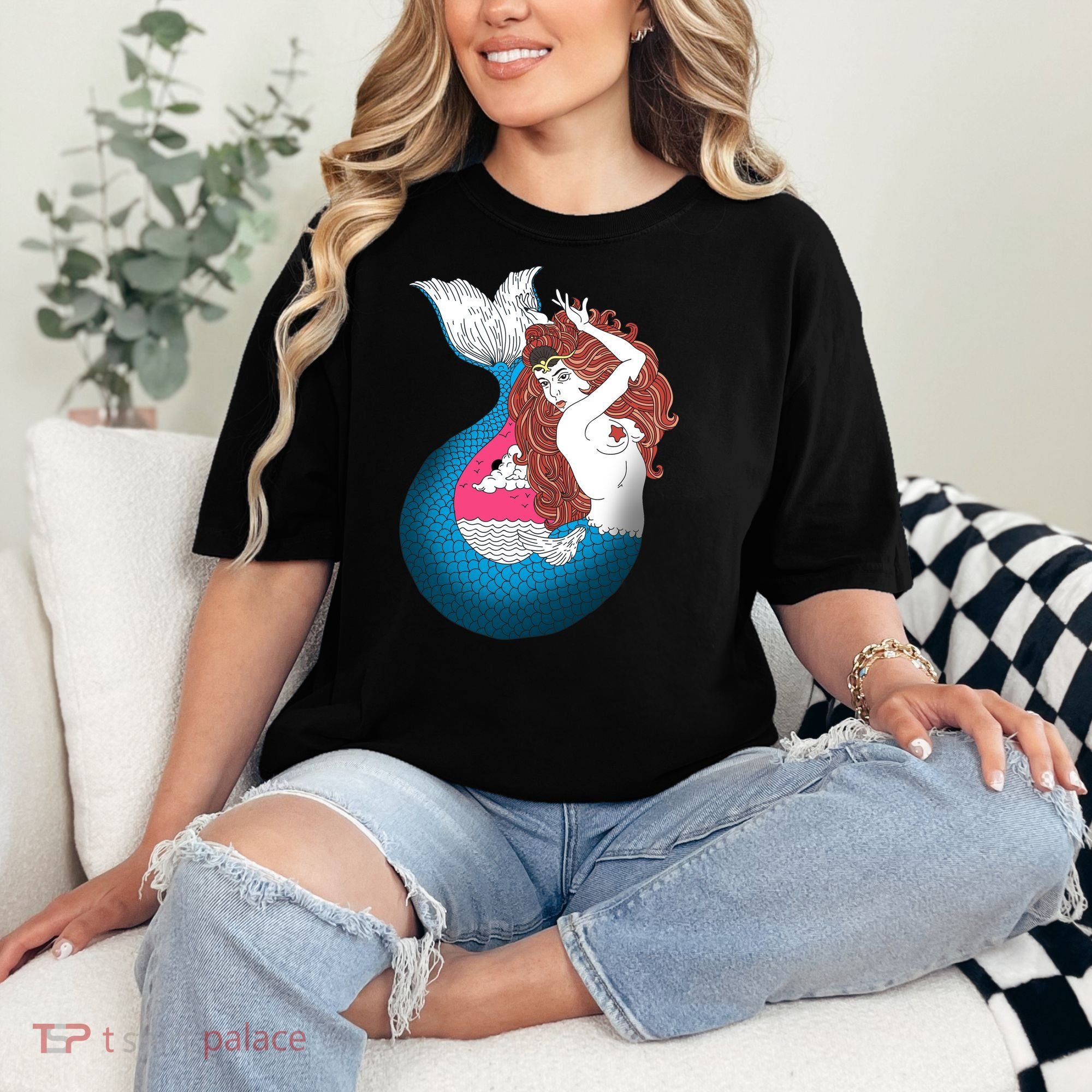 Mythical Abstract Mermaid Comfort Colors T-Shirt