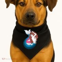Mythical Abstract Mermaid USA-Made Doggie Bandana thumb 1