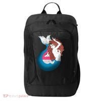 Mythical Abstract Mermaid City Backpack thumb 0