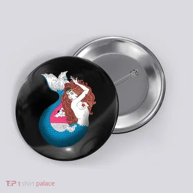 Mythical Abstract Mermaid Button