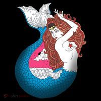 Mythical Abstract Mermaid Button thumb 1