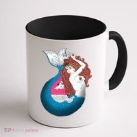 Mythical Abstract Mermaid Coffee Mug thumb 1