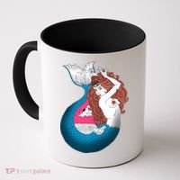 Mythical Abstract Mermaid Coffee Mug thumb 0