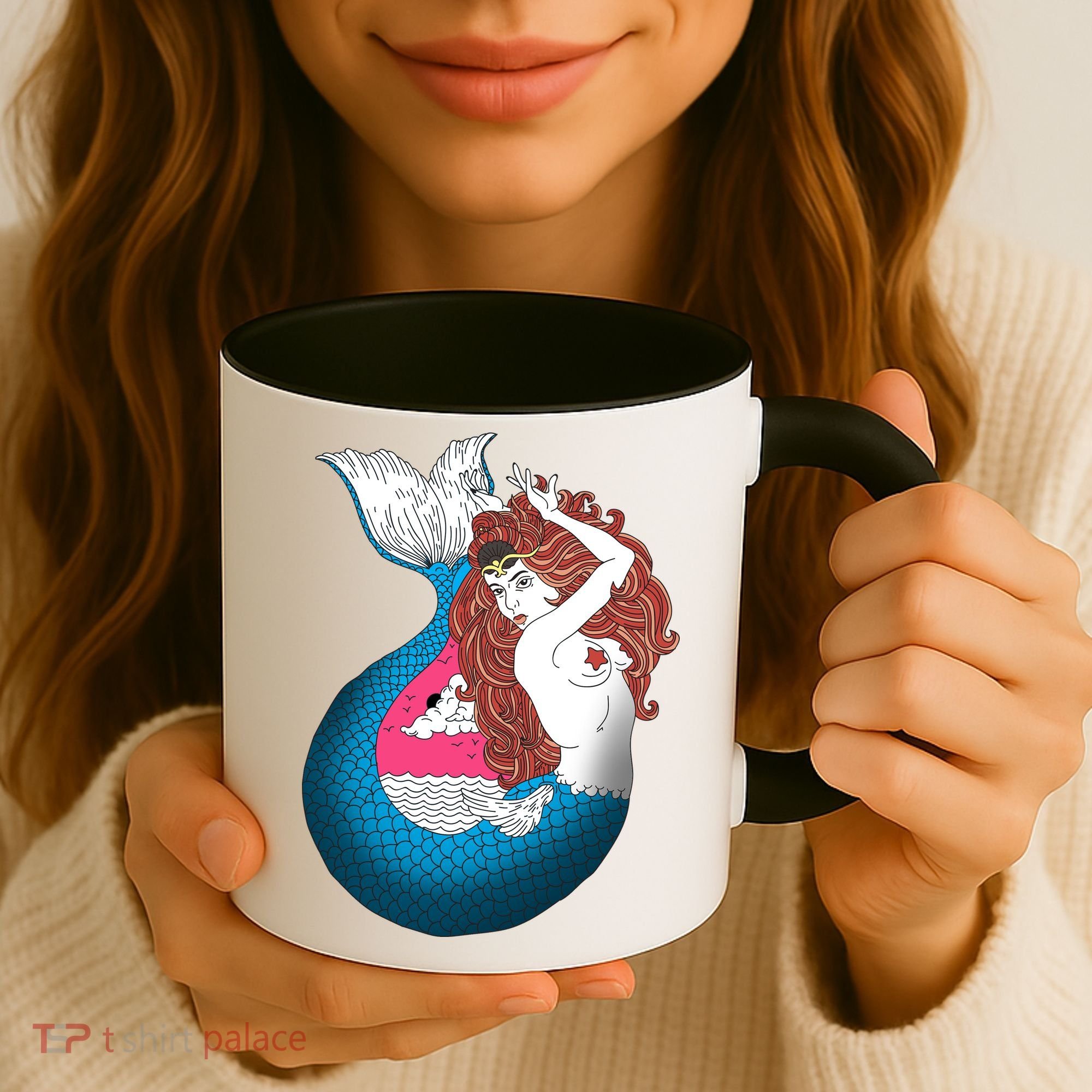 Mythical Abstract Mermaid Coffee Mug