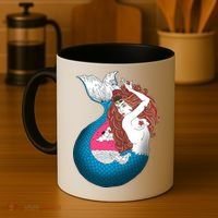 Mythical Abstract Mermaid Coffee Mug thumb 4