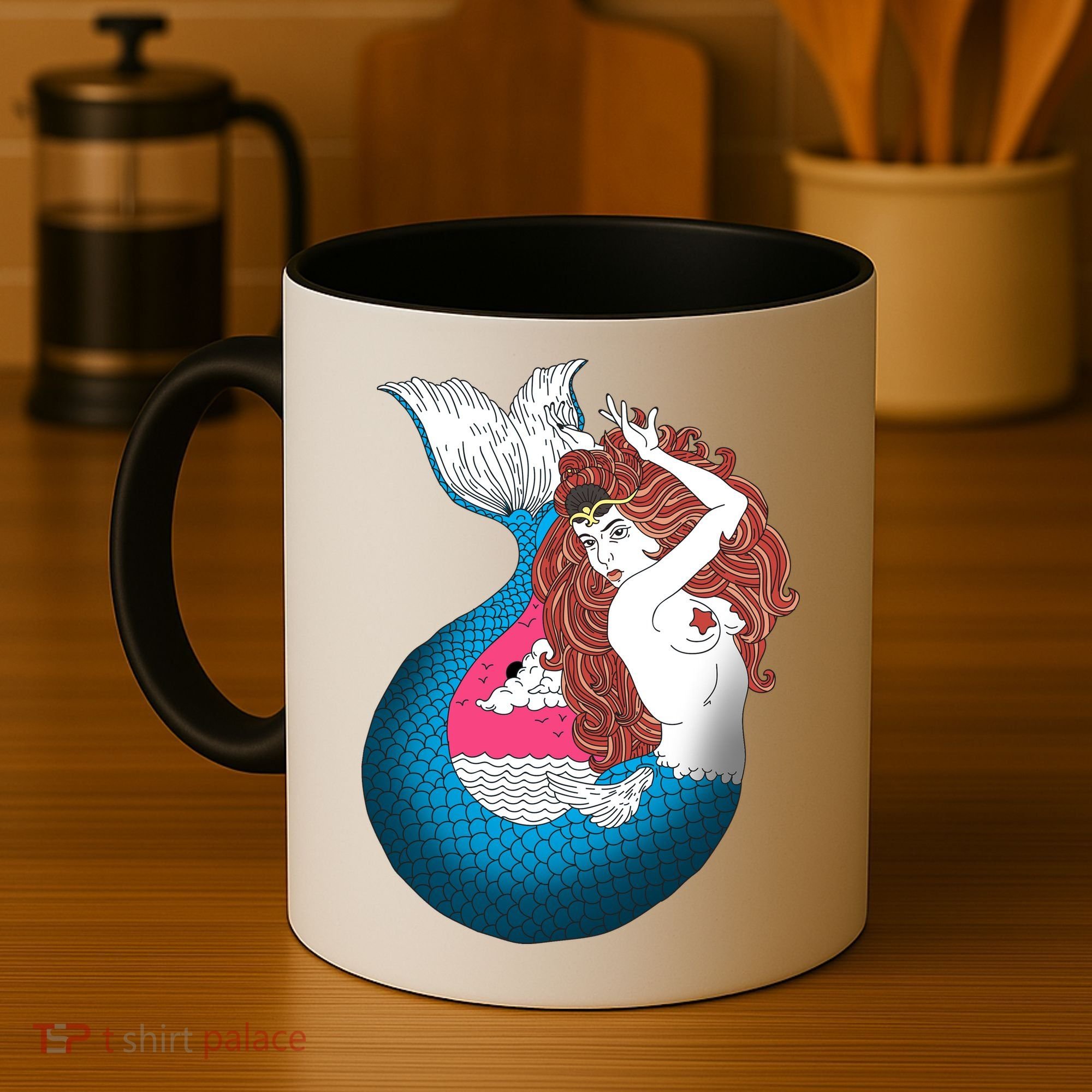 Mythical Abstract Mermaid Coffee Mug