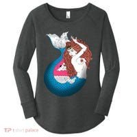 Mythical Abstract Mermaid Women's Perfect Tri Tunic Long Sleeve Shirt thumb 0