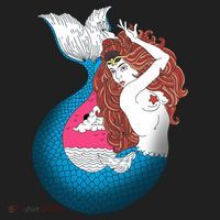 Mythical Abstract Mermaid Hat thumb 2