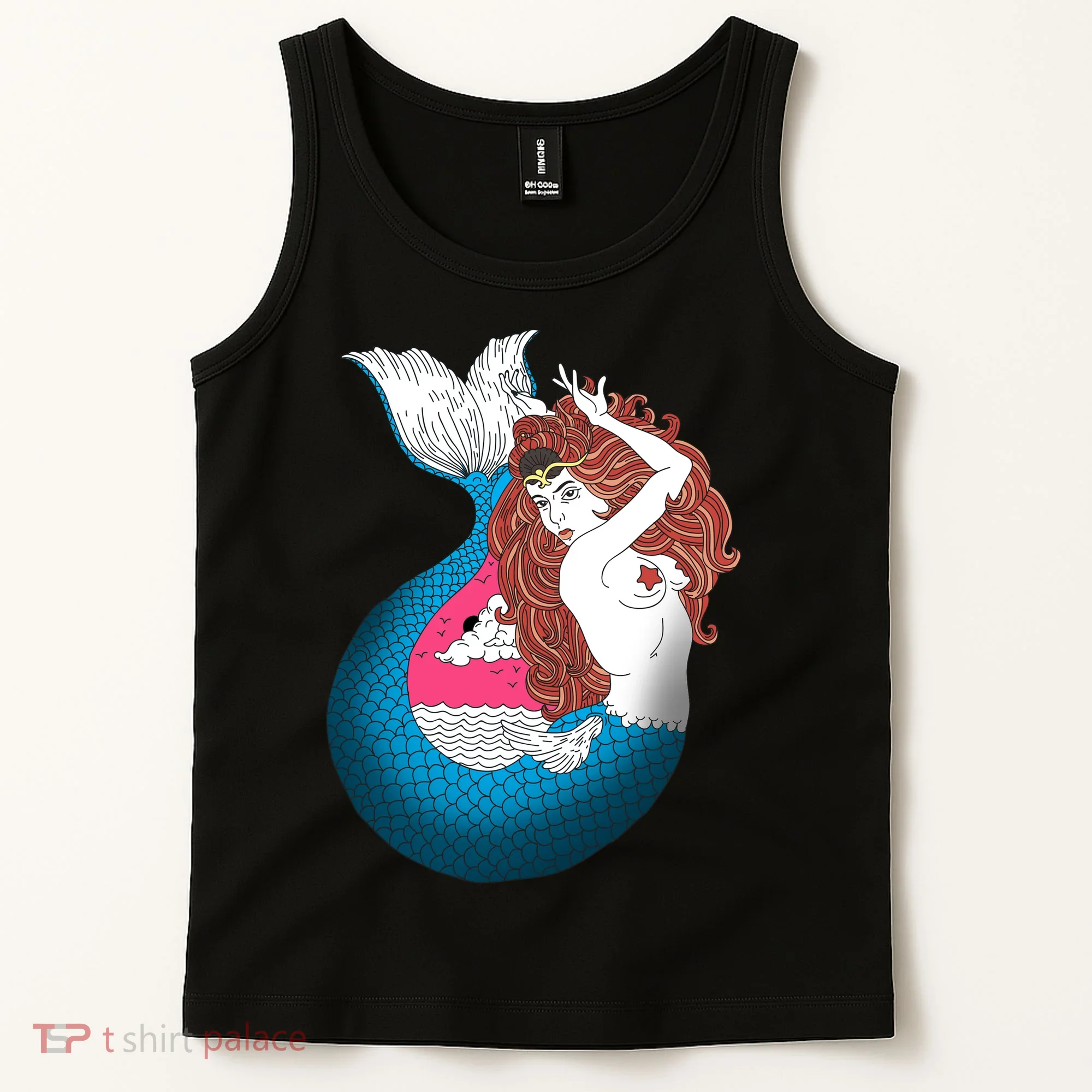 Mythical Abstract Mermaid Tank Top