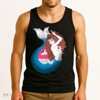 Mythical Abstract Mermaid Tank Top thumb 3