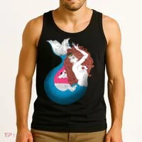 Mythical Abstract Mermaid Tank Top thumb 3