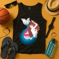Mythical Abstract Mermaid Tank Top thumb 4
