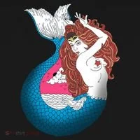 Mythical Abstract Mermaid Tank Top thumb 6