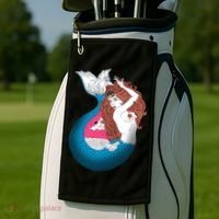 Mythical Abstract Mermaid Golf Towel thumb 2