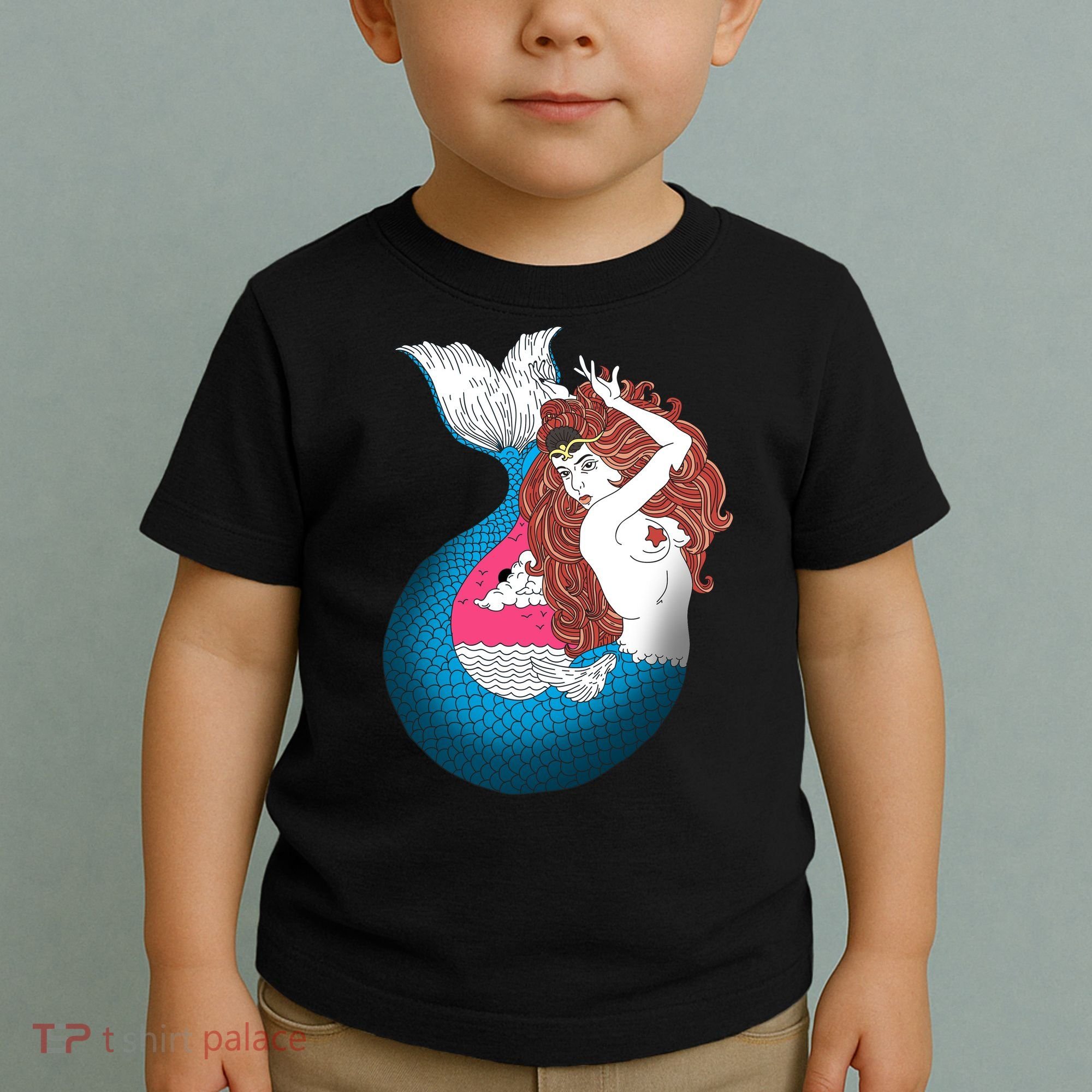 Mythical Abstract Mermaid Toddler T-Shirt