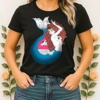 Mythical Abstract Mermaid Women's T-Shirt thumb 2