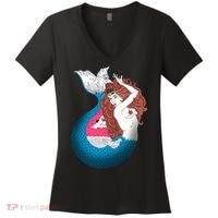 Mythical Abstract Mermaid Women's V-Neck T-Shirt thumb 0