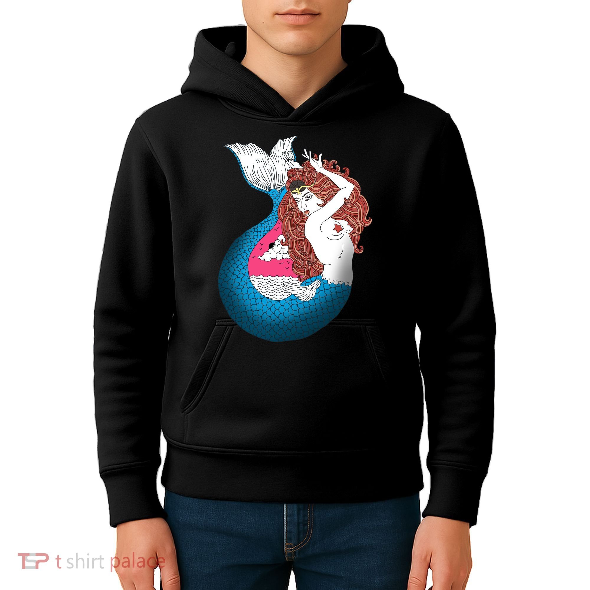 Mythical Abstract Mermaid Kids Hoodie