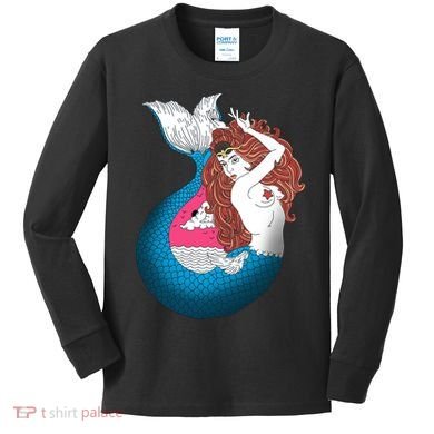 Mythical Abstract Mermaid Kids Long Sleeve Shirt