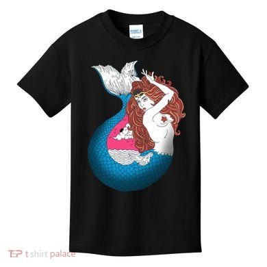 Mythical Abstract Mermaid Kids T-Shirt