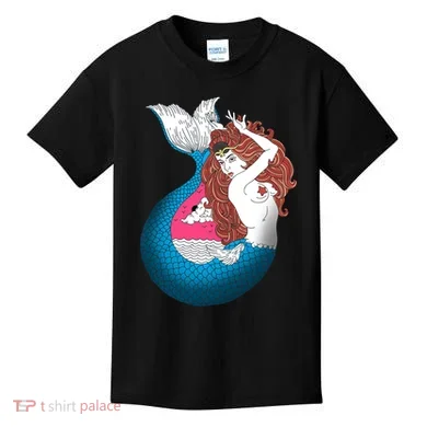 Mythical Abstract Mermaid Kids T-Shirt